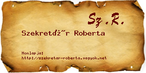 Szekretár Roberta névjegykártya